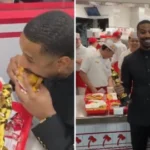 Michael B. Jordan celebró su premio a Mejor Actor por Sinners en In-N-Out de Los Ángeles