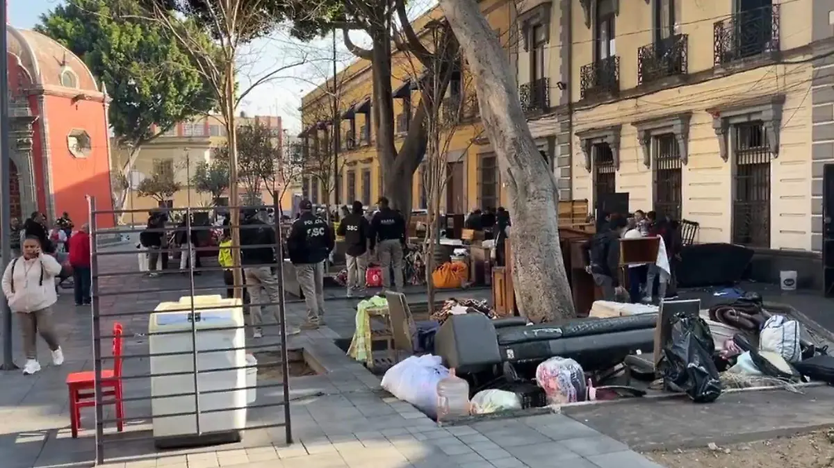 Desalojo eje central cdmx