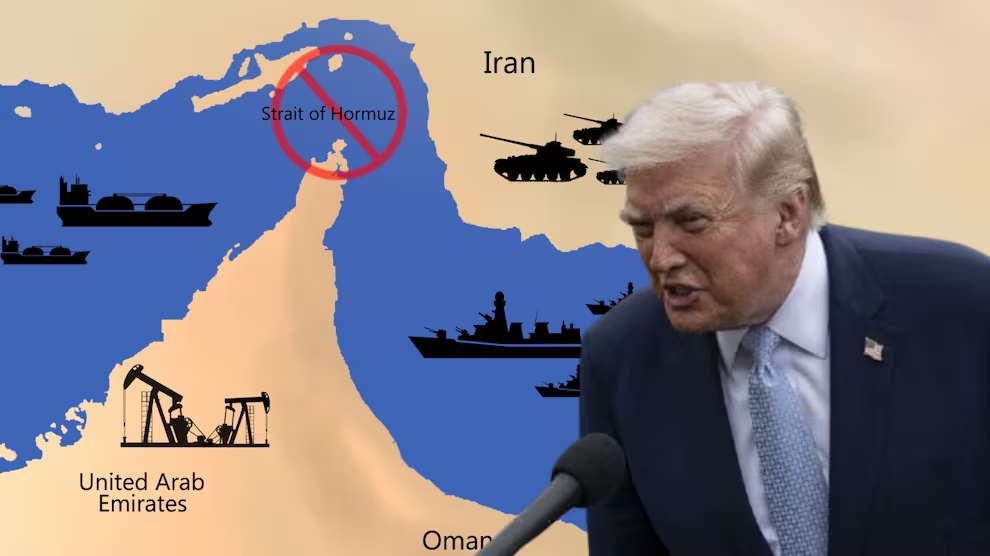 Donald Trump y su estrecho de Trump.