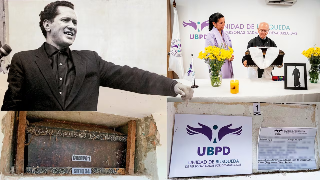 Restos de Camilo Torres sacerdote y ex militante de izquierda colombiano