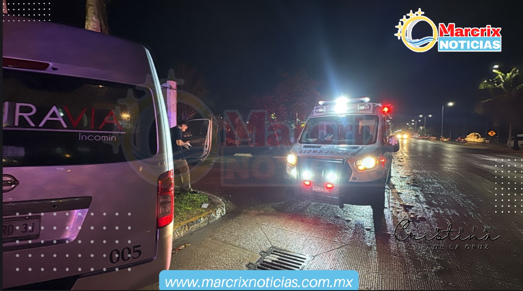 Choque en el Bulevar Colosio de Cancún deja únicamente daños materiales