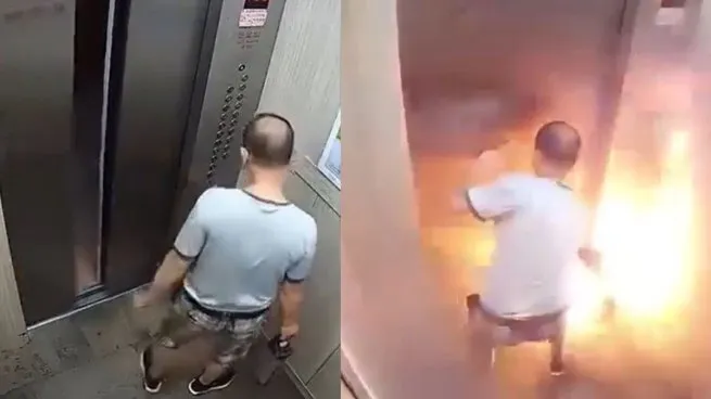 Explosión en elevador