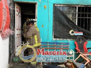 Se registra incendio por cortocircuito en vivienda de la región 200 de Cancún 
