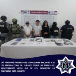 Detienen a taxista en Tulum con pareja armada y droga durante operativo
