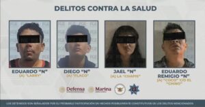 Detienen en Cancún a 4 hombres ligados al narcomenudeo, extorsión y ataques armados