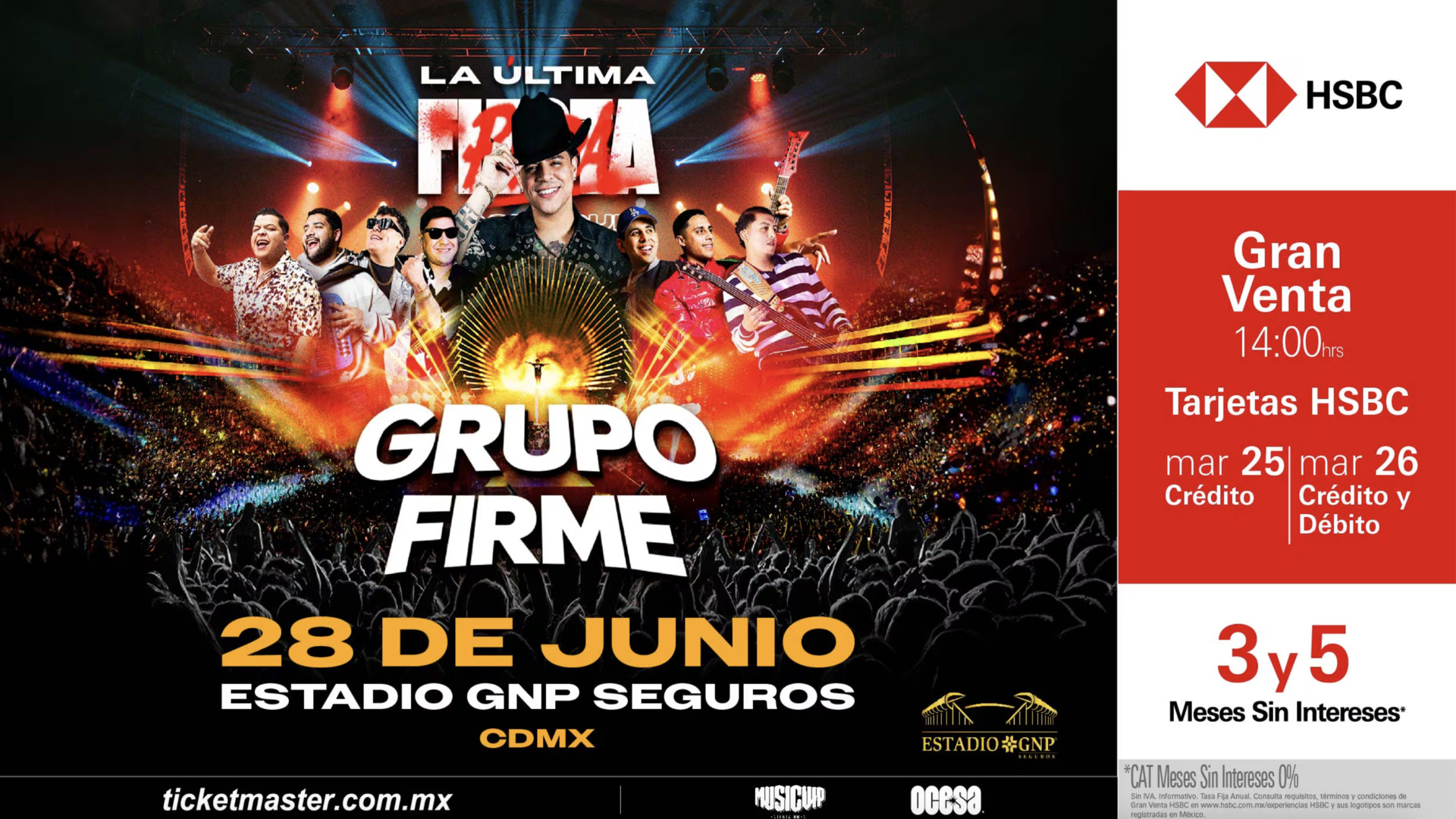 Boletos para Grupo Firme en la CDMX