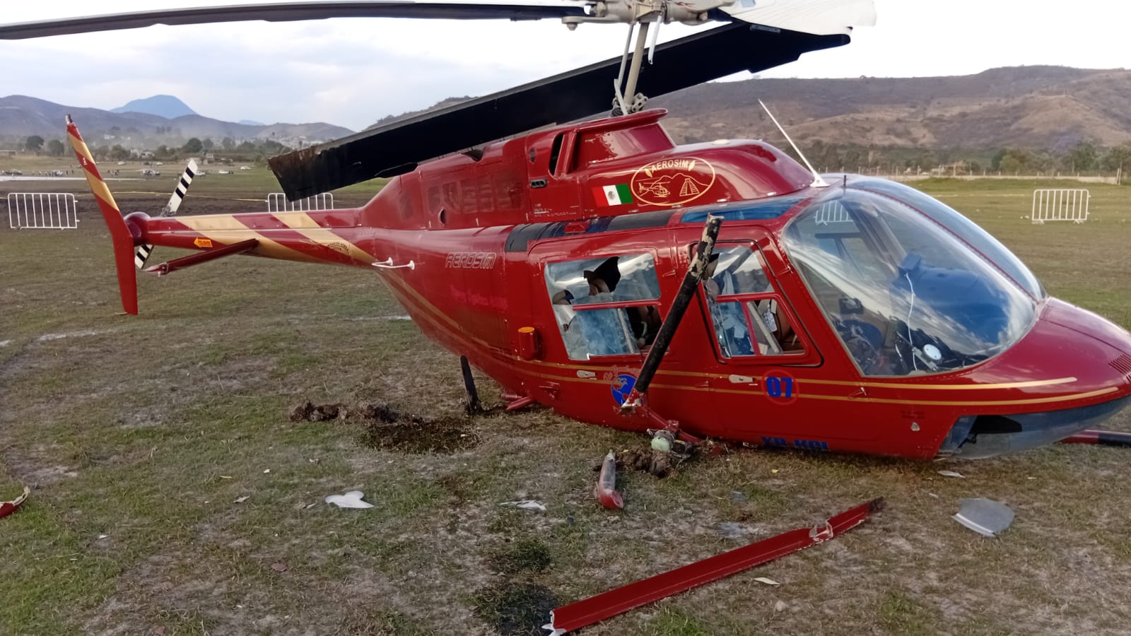 Accidente de helicoptero en Zitácuato