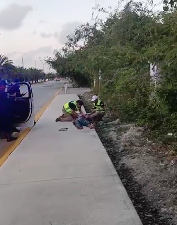 Hombre herido en Playa del Carmen