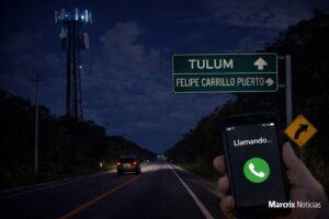 Carretera Felipe Carrillo Puerto – Tulum deja atrás el ‘silencio’ con llegada de señal telefónica