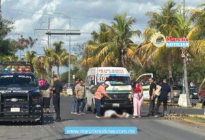 Atropellan a agente del Ministerio Público frente a la Fiscalía en Cancún