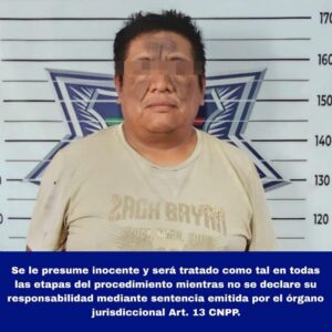 Presunto narcomenudista atrapado en l Isla Holbox. Foto: SSC