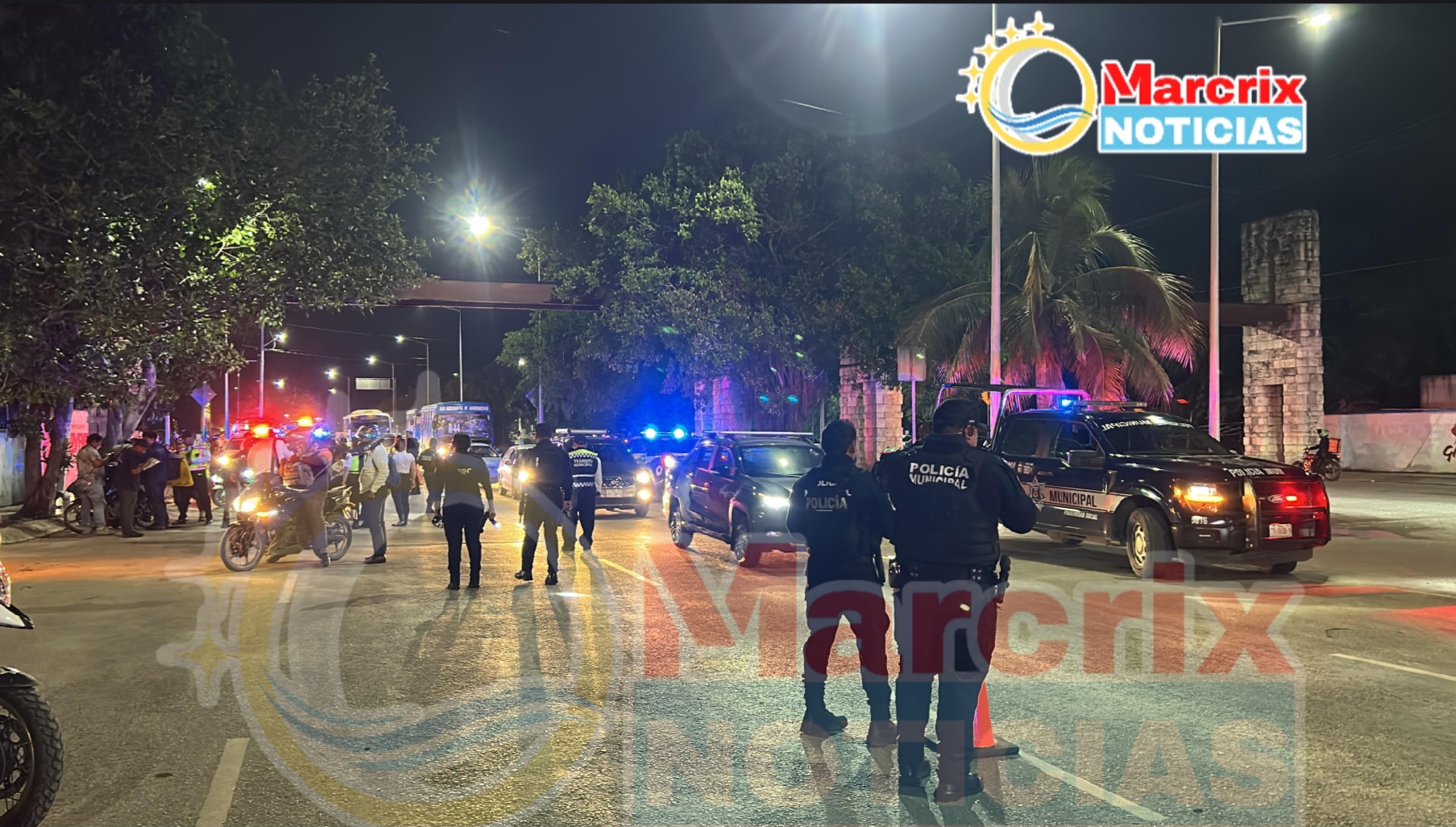 Despliegan operativo vial en Villas Otoch Paraíso y la avenida Lak'in de Cancún