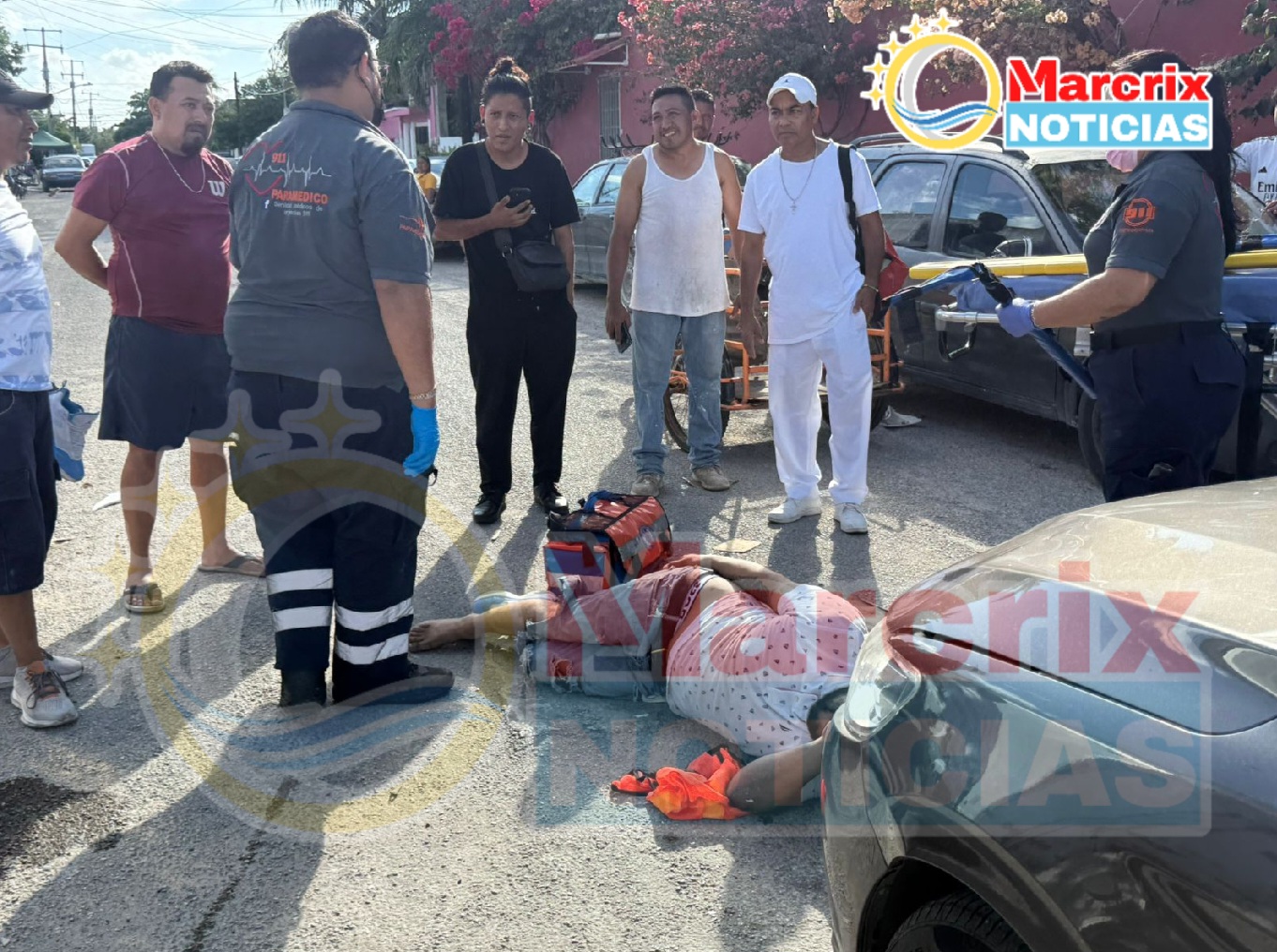 Choque en la Supermanzana 219 de Cancún deja a dos motociclistas lesionados