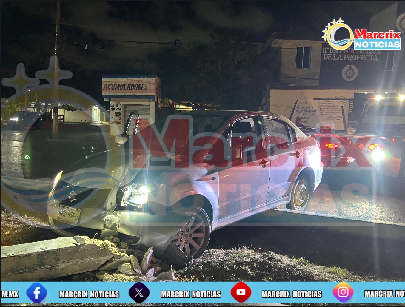 Por exceso de velocidad, colisionan dos automovilistas en Cancún