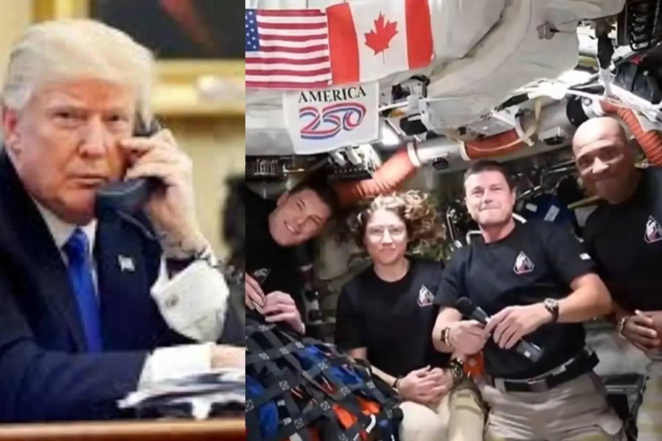 Trump y tripulacion Artemis II