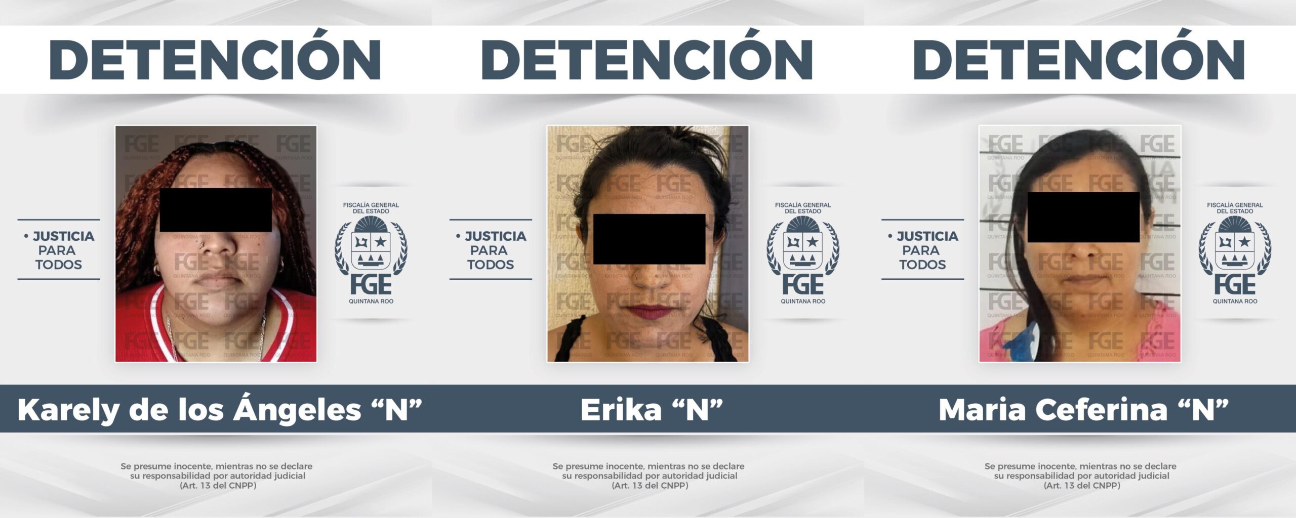 Detencidas en Quintana Roo