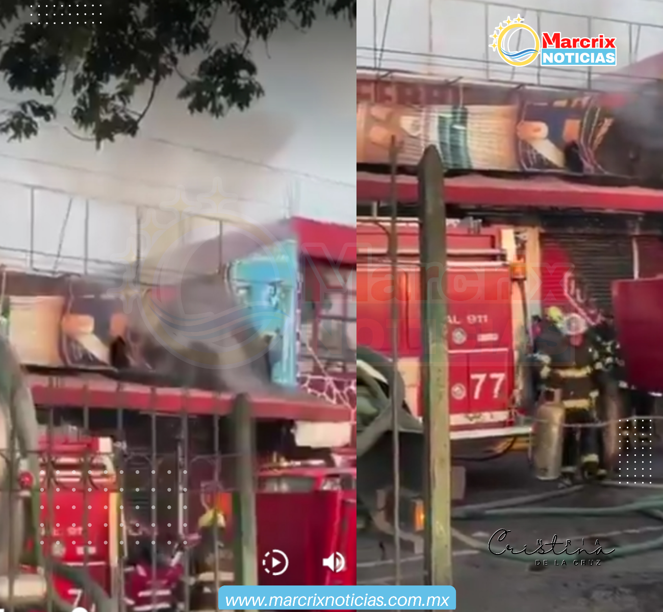 Arrasó incendio más de 20 locales junto a la Terminal de Toluca en Estado de México