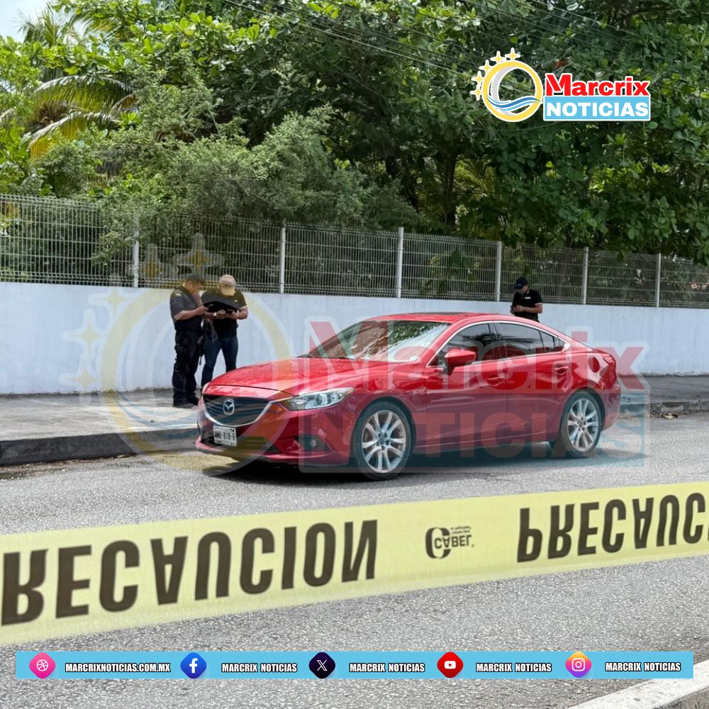 Un hombre escapó de un ataque armado en Los Corales, Cancún, tras recibir múltiples impactos de bala en su vehículo.