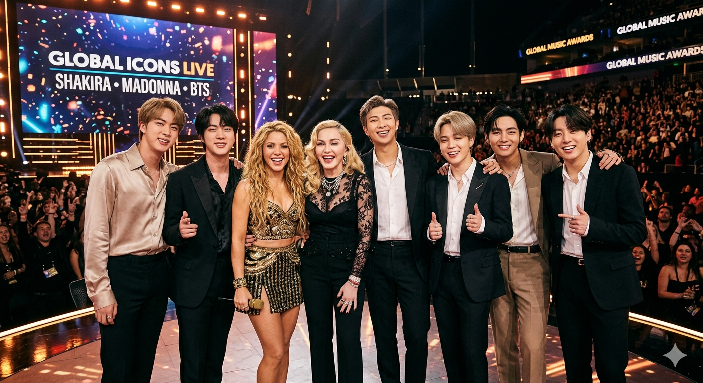 Madonna, Shakira y BTS animarán la final del Mundial 2026