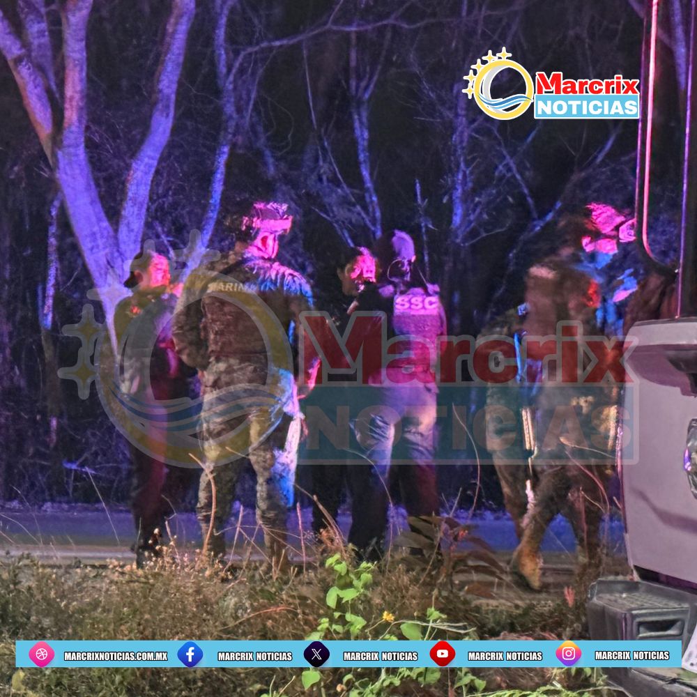 Cinco elementos de la Secretaría de Marina resultaron ilesos tras un accidente vial en la zona continental de Isla Mujeres.
