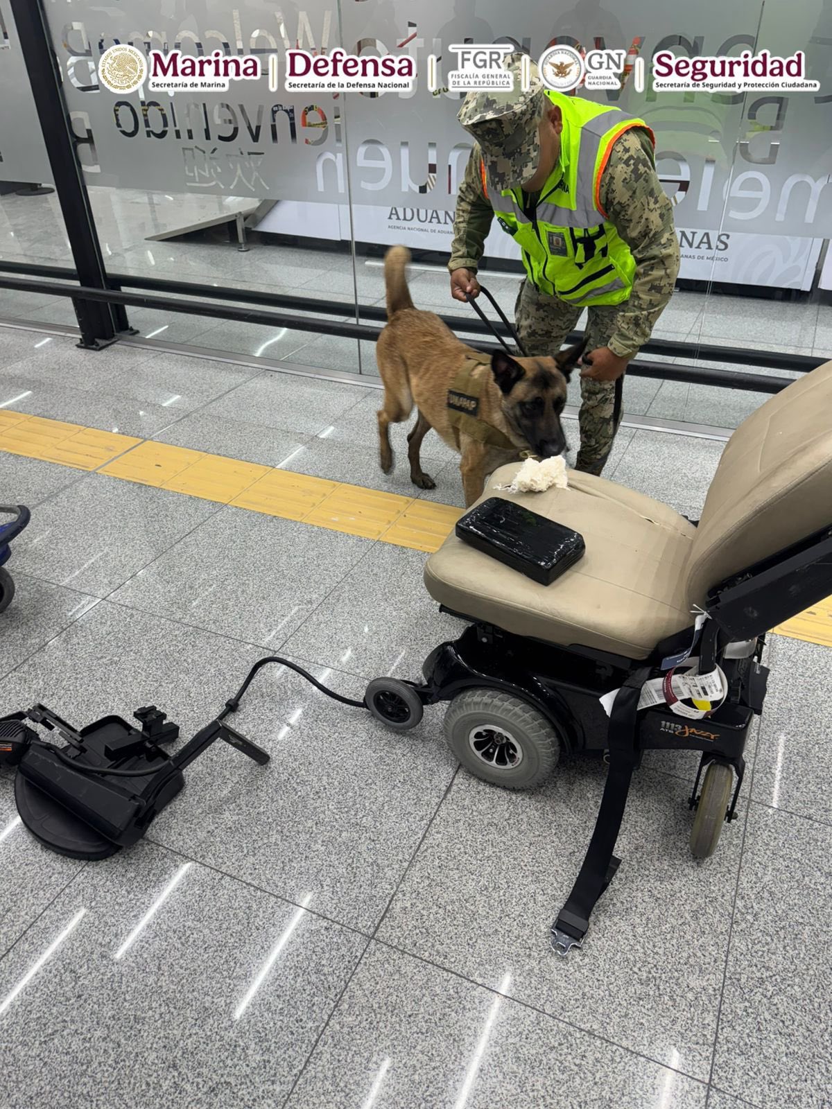 Cocaína en silla de ruedas