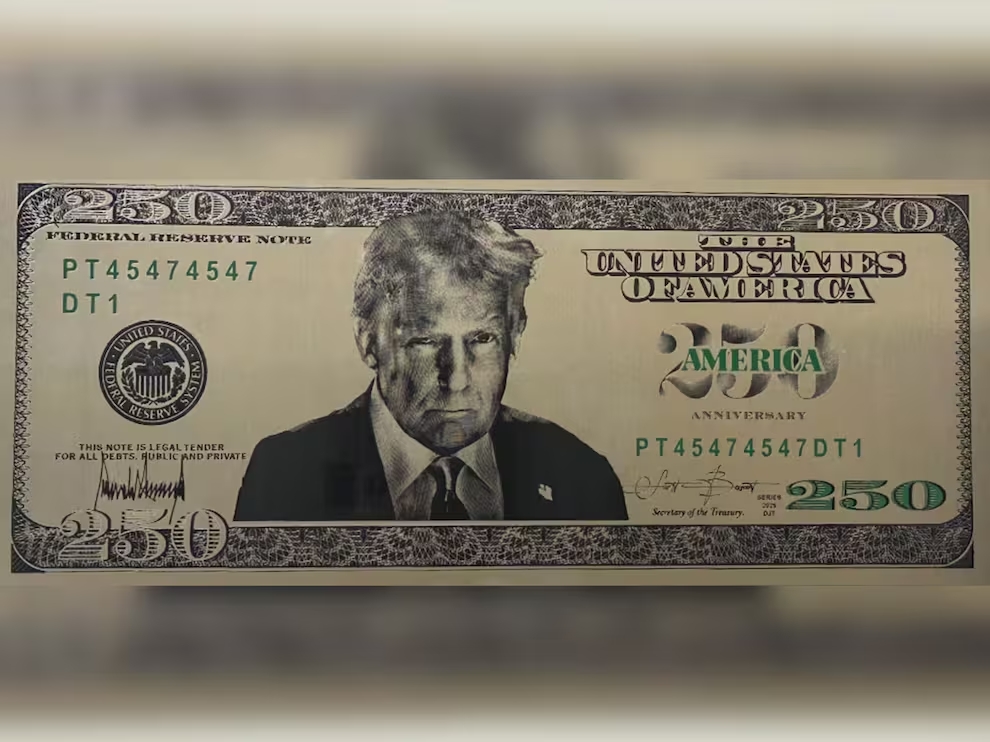 Funcionarios del Tesoro presionan para crear un billete de 250 dólares con Trump, desafiando una ley de 150 años.