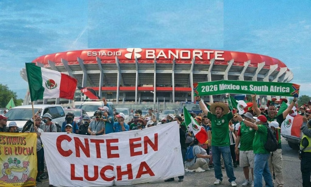 La CNTE movilizará docentes de 29 estados hacia el Zócalo capitalino justo cuando inicia la Copa del Mundo.