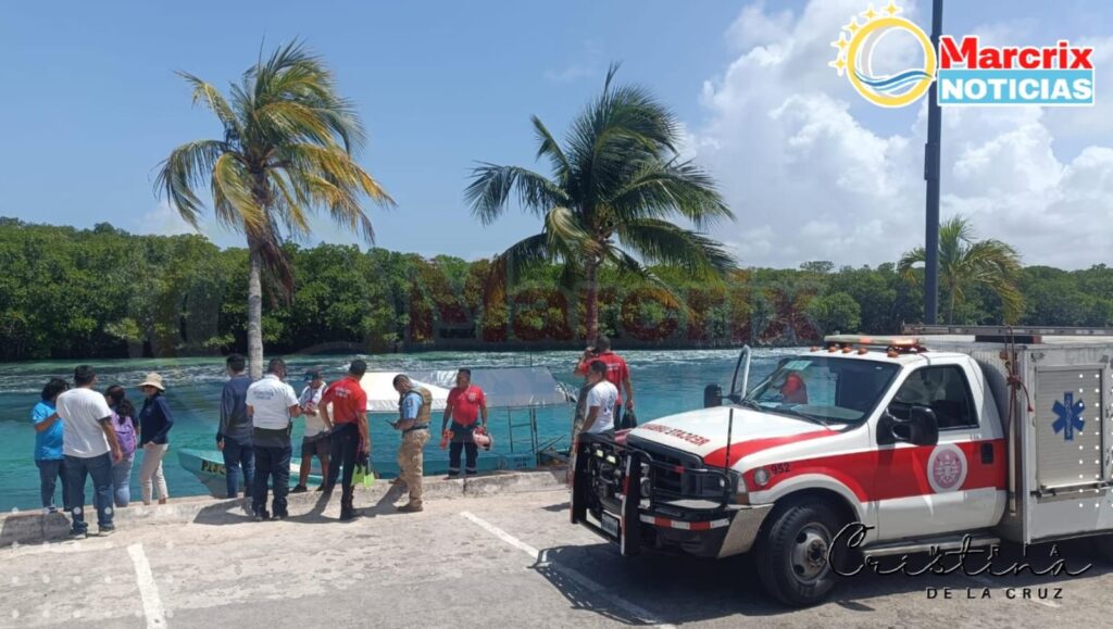 Dosjóvenes cayeron de una moto de agua en la laguna frente al Jardín del Arte en Cancún. Ambos fueron rescatados ilesos