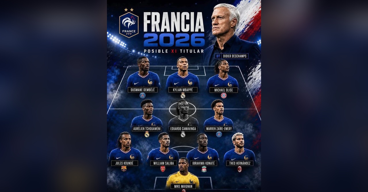Didier Deschamps anunció los 26 convocados de Francia para el Mundial 2026 con sorpresas y ausencias notables.