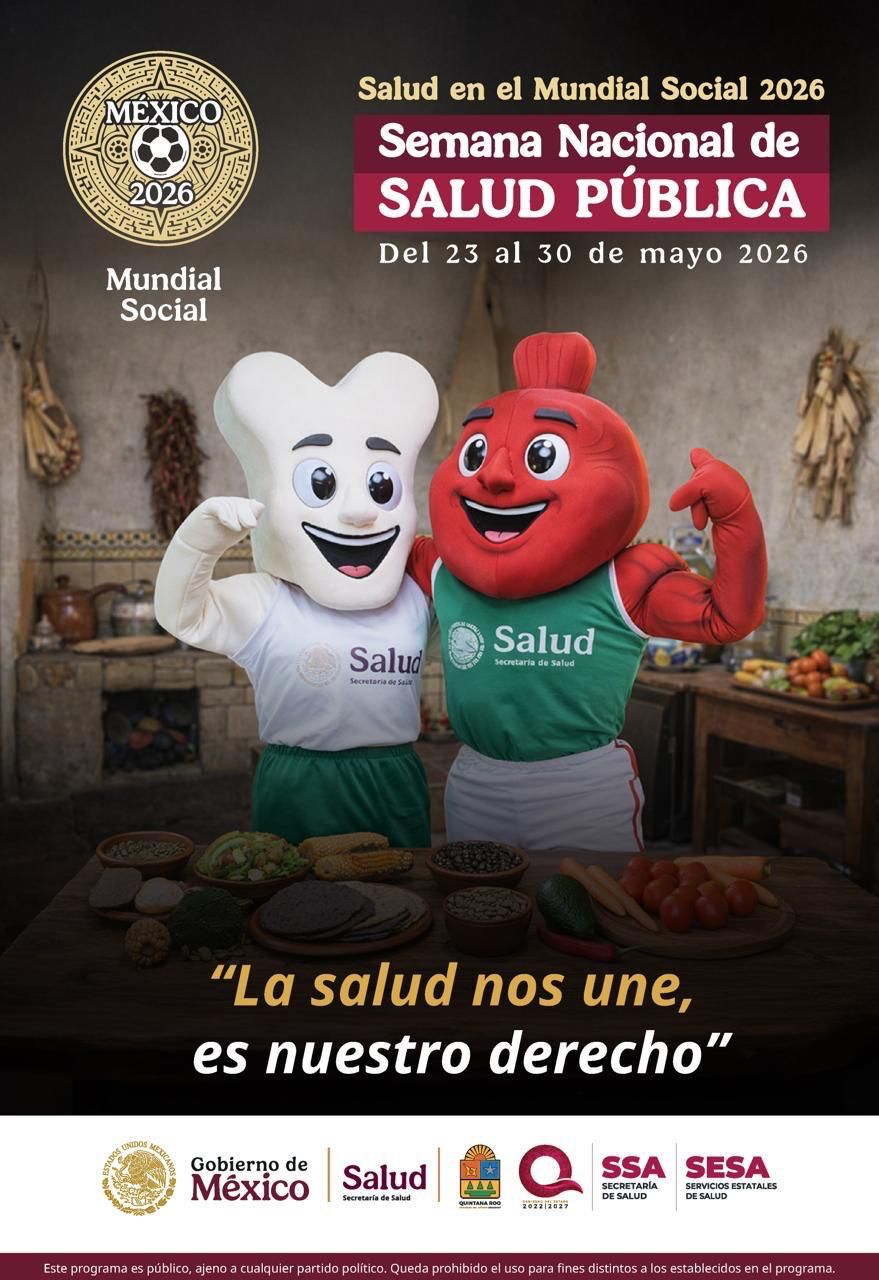 Del 23 al 30 de mayo, Quintana Roo activa servicios preventivos, vacunación y ferias de salud en toda la entidad.