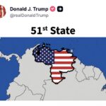 Donald Trump desata polémica tras publicar una imagen de Venezuela como el Estado 51 de Estados Unidos