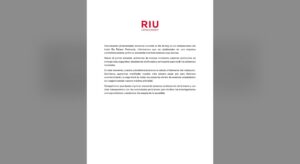Riu Palace Peninsula rompe el silencio y confirma que no hay fallecidos tras el accidente