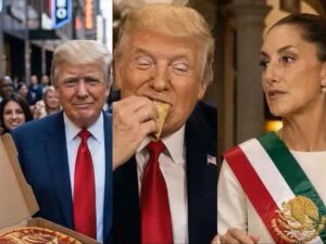 Trump publica video con IA donde aparece comiendo tacos con Sheinbaum y provoca polémica