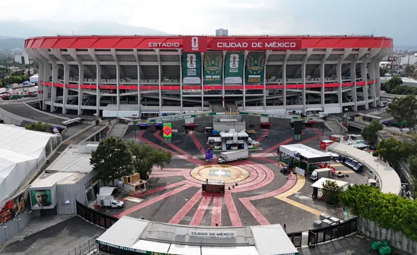 Instalan cerco de seguridad en el Estadio Ciudad de México previo a la inauguración del Mundial 2026