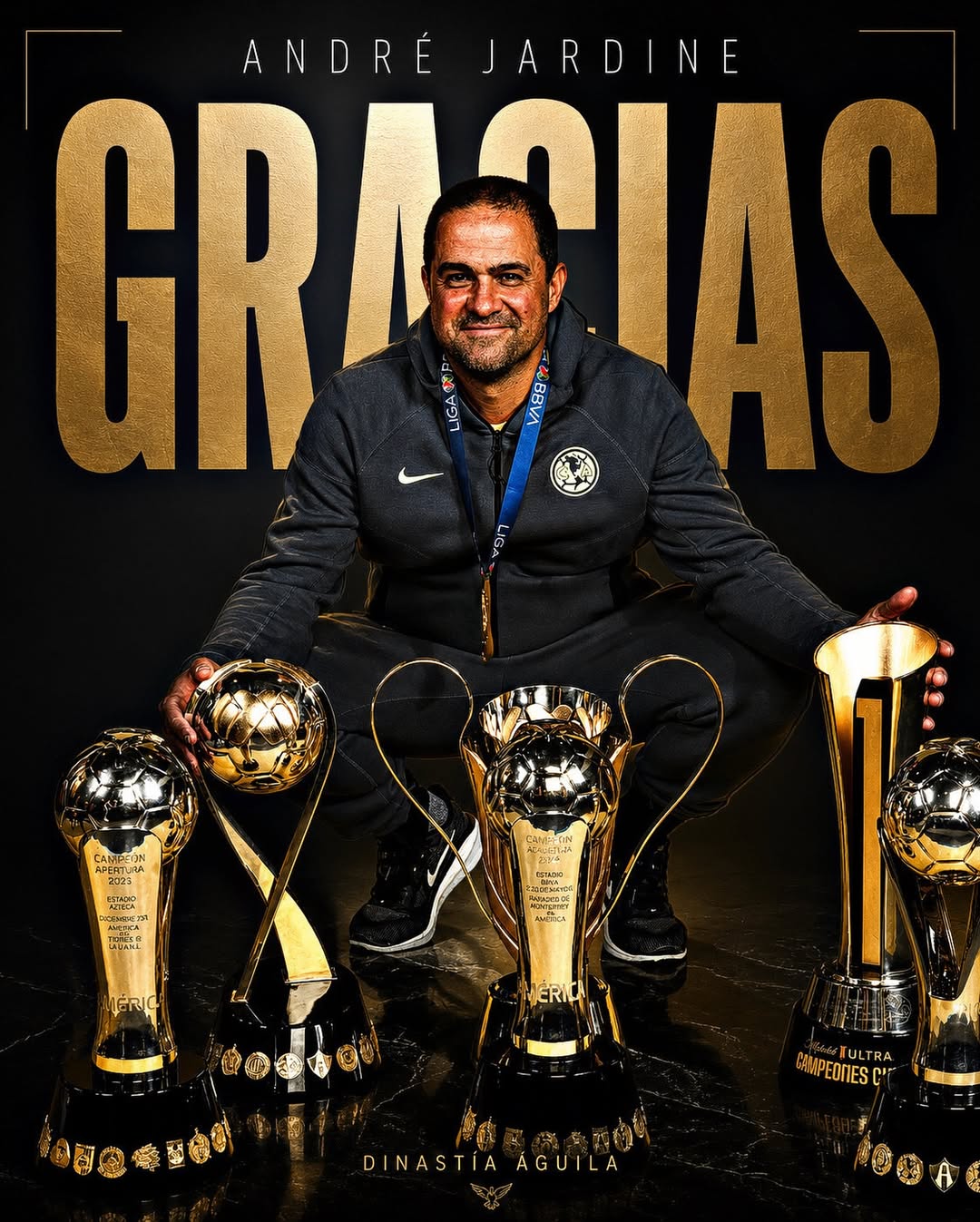André Jardine deja el América de mutuo acuerdo tras conquistar seis títulos, incluido un tricampeonato histórico en la Liga MX.