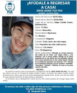 Desaparece otro joven en Felipe Carrillo Puerto y enciende las alertas