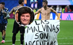 Milei defiende pancarta de Argentina sobre las Islas Malvinas en la semifinal del Mundial