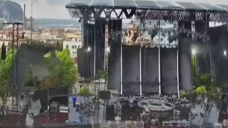 Colapsa escenario del Alien Sound Festival en Italia