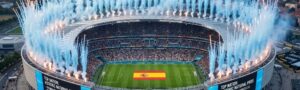 Video viral engaña sobre supuesta pirotecnia azul en la final del Mundial