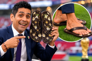 Las sandalias de 18 mil pesos que Infantino regaló a Jorge Campos