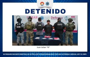 Detienen a hombre por presunto narcomenudeo en Cancún