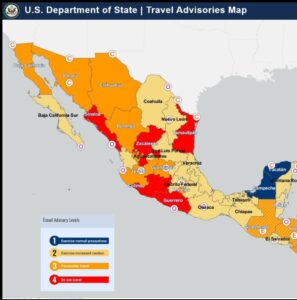 EU pone a seis estados de México en el mismo nivel de alerta de viaje que Irán