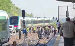 Descarrila vagón del Tren Maya en Campeche