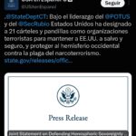 Estados Unidos suma 21 cárteles y pandillas a lista de grupos terroristas