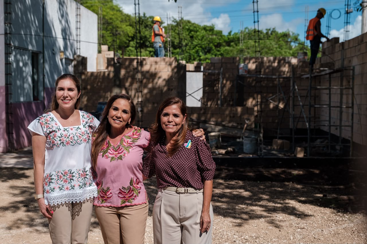 Gobernadora Mara Lezama y Verónica Lezama inician construcción del primer Centro de Asistencia Social en la Zona Continental de Isla Mujeres
