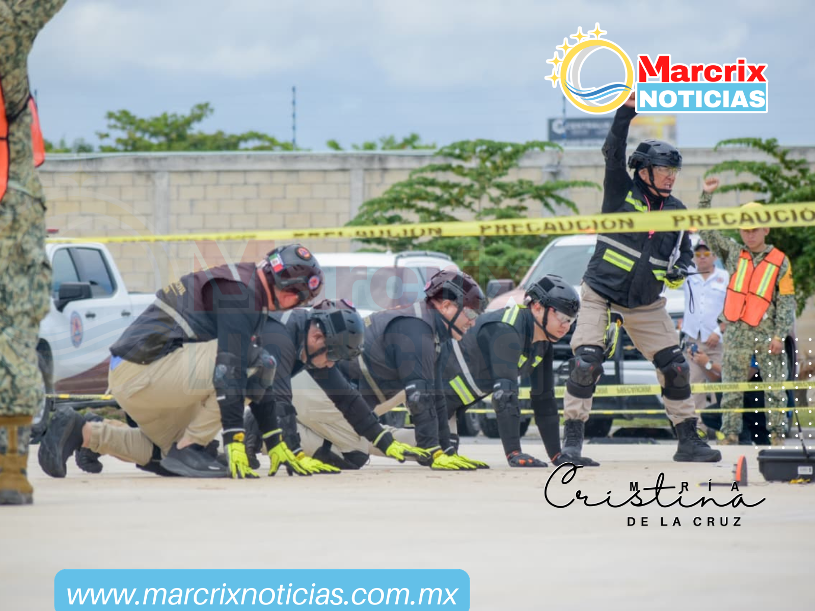Participación en el macrosimulacro de Cancún