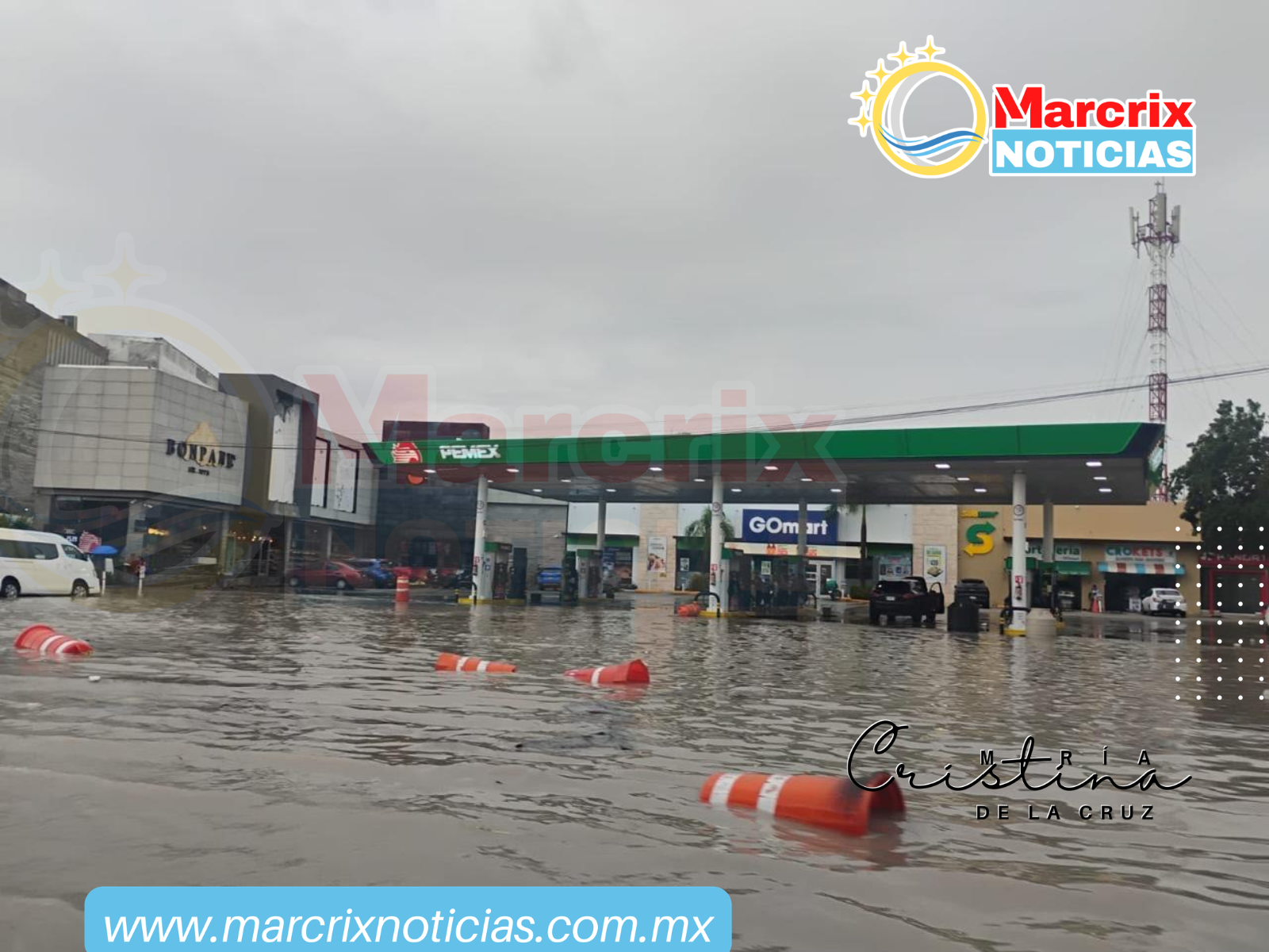 Lluvia intensa inunda calles del Polígono Sur de Cancún y provoca fallas eléctricas