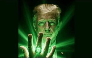 Trump se convierte en Linterna Verde en video de la Casa Blanca