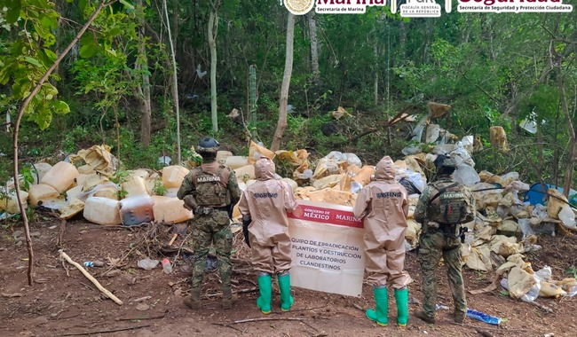 Desmantelan narcolaboratorio en Sinaloa; aseguran 750 kilos de metanfetamina