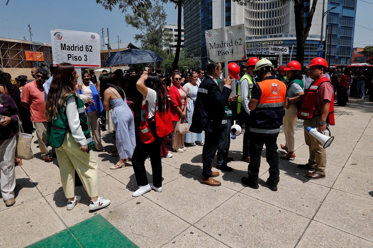 Simulacro Nacional deja dos emergencias reales en la Ciudad de México